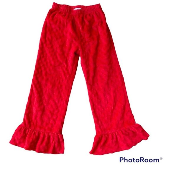 Lolly Wolly Doodle Other - Lolly Wolly Doodle Red Smock A Dot Minky Ruffle Pants Girls Size 7